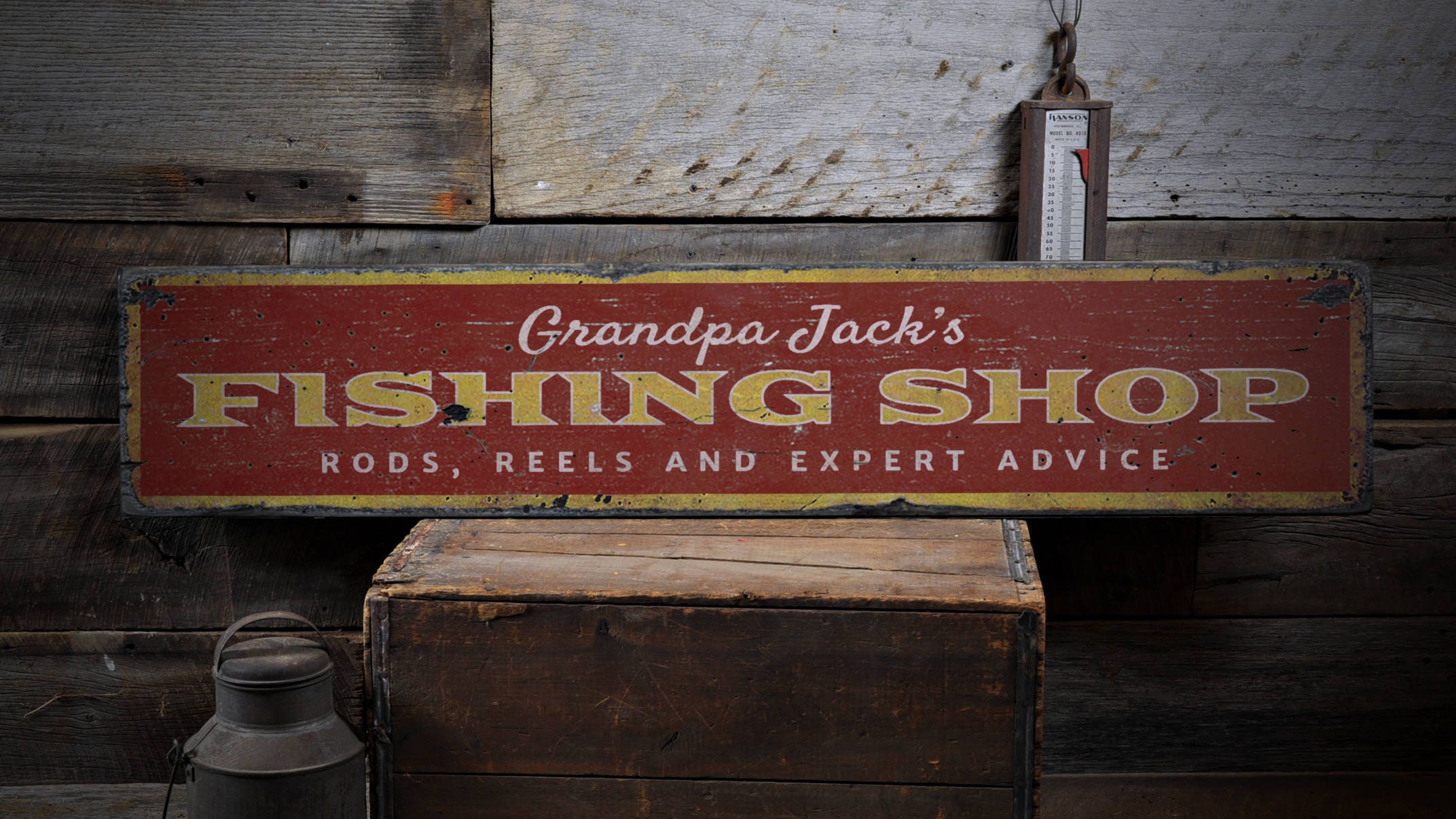 Fishing Shop Sign, Grandpa Fishing Gift, Fishing Lover Gift, Custom Fishing  Shop Wood Sign, Rustic Handmade Vintage Wooden Sign Decoration -  Canada