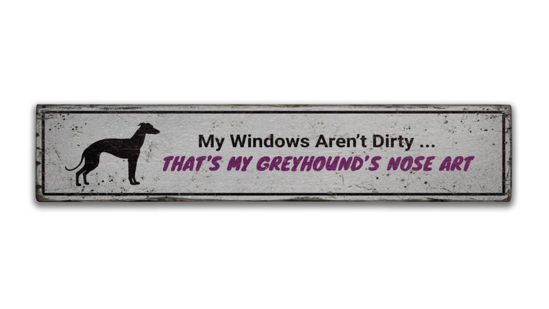 Greyhound-skylt, rolig noskonst rustik trähunddekoration, vintage väggbonad för mudroomkök, hundmammapresentidé bild 8