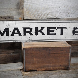Rustic Market Sign, Market Kitchen Decor, Farmhouse Kitchen, Pantry Sign, Farmers Market Sign, Farmstand Sign - Handmade Wooden Sign