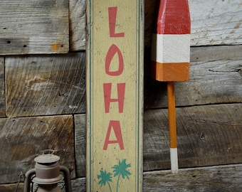 Aloha Sign, Aloha Wooden Signs, Aloha Gift, Hawaii Gift, Aloha Decor, Aloha, Hawaiian Lifestyle, Beach, Rustic Handmade Wood Sign Decoration