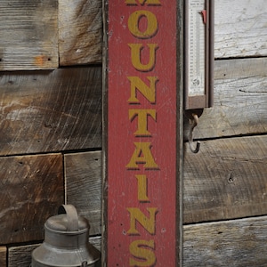 Mountain Adventure Sign, Wooden Mountain Sign, Mountain Sign, Old Wooden, Ski Slope, Skiing, Ski Slope, Rustic Handmade Wood Sign Decor
