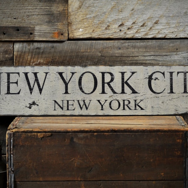 Custom New York City Sign – Handmade Rustic Wooden Decor