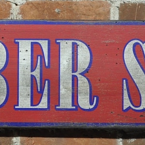 Rustic Barber Shop Sign, Barber Gift, Barber Shop Decor, Beauty Shop Decor, Old Barber Shop, Rustic Hand Made Vintage Wooden Sign WWS000057