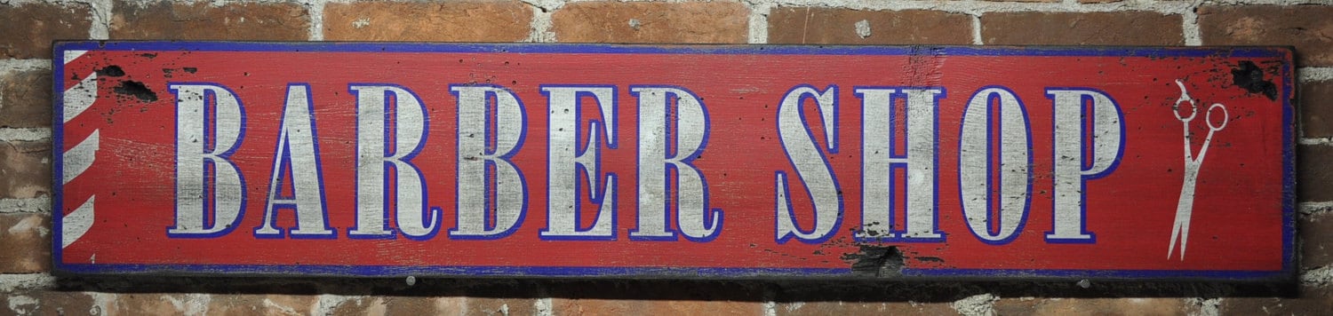 Rustic Barber Shop Sign, Barber Gift, Barber Shop Decor, Beauty Shop Decor, Old Barber Shop, Rustic Hand Made Vintage Wooden Sign WWS000057