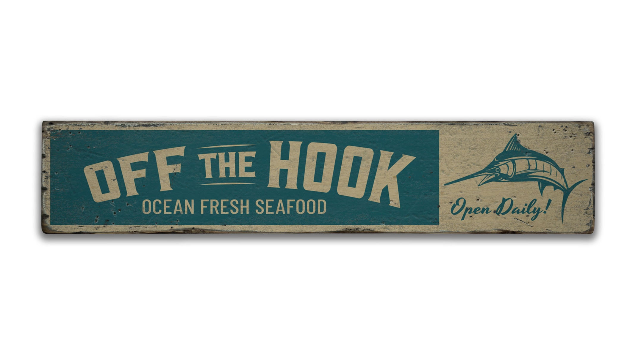 Off the Hook Sign Decor, Wood Fishing Sign, Fishing Lover Gift, Custom ...