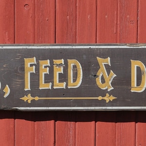 Groceries, Feed & Dry Goods Sign, Dry Good Store Decoration Signs - Rustic Hand Made Wooden Sign Decoration