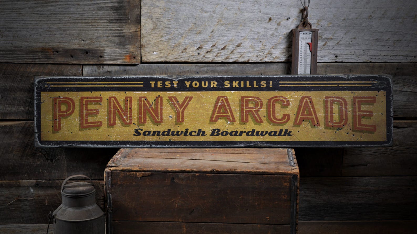 Rustic Arcade Sign Penny Arcade Sign, Custom Wood Sign for Arcade Gift, Boardwalk Games ...
