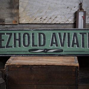 Aviation Sign, Wood Airplane Sign, Wooden Aviation Sign, Pilot Gift, Airplane Wall Decor - Rustic Hand Made Distressed Wood Sign Decorations
