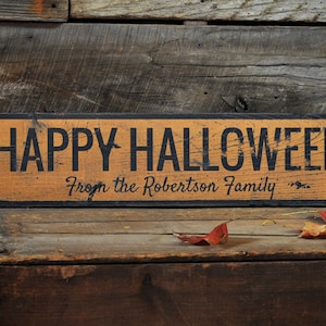 Happy Halloween Sign, Halloween Decor, Halloween Party Sign, Fall Porch Decor, Decor For Halloween, Halloween, Custom Wooden Sign Decoration