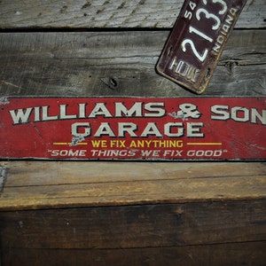 Custom Mechanic Sign, Mechanic Sign, Garage Sign, Funny Mechanic Sign, Garage Decor -  Rustic Distressed Hand Made Wooden Sign