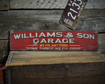 Custom Mechanic Sign, Mechanic Sign, Garage Sign, Funny Mechanic Sign, Garage Decor -  Rustic Distressed Hand Made Wooden Sign