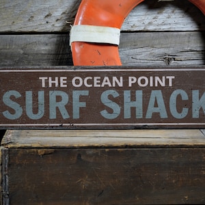 Surf Shack Decor, Surfing Lover Gift, Custom Surfing Sign, Wood Surf Shack Sign, Beach Arrow Sign, HandMade Vintage Wood Sign