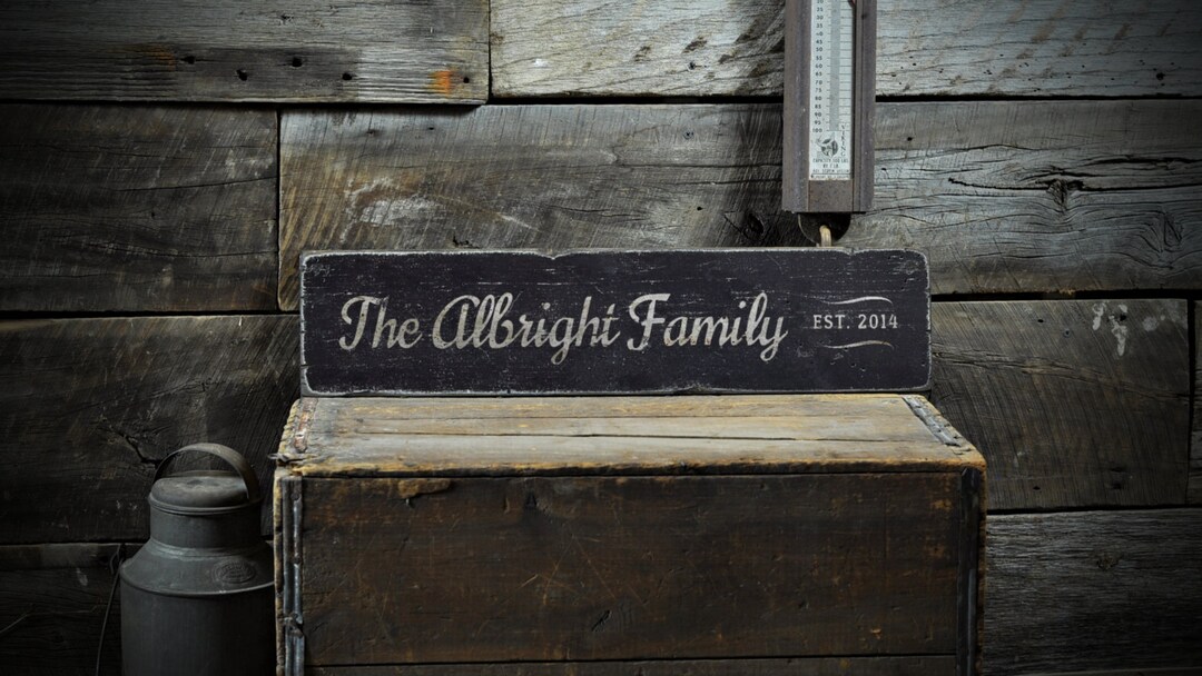 Wooden Wedding Decor, Rustic Established Date Sign, Custom Last Name ...