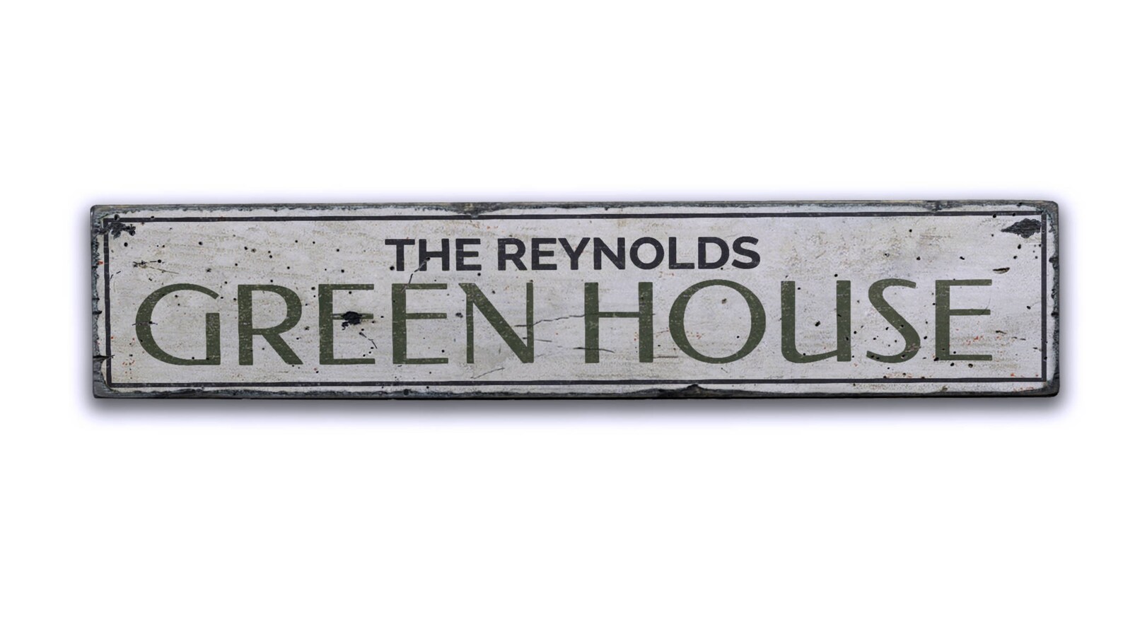 Green House Sign Wood Family Garden Sign Green House Decor Etsy