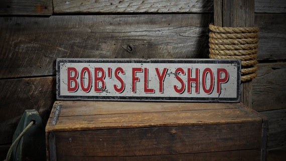 Custom Fishing Fly Shop Sign, Fly Shop, Custom Fishing Decorations