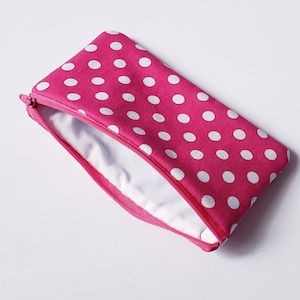 Handmade Padded Zipper Pouch: Multi-Print Small Accessories Bag