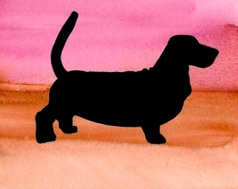 Basset Hound, Basset Hound print, digital download, watercolor dog, Basset gift, Basset lover, dog lover, Designed by artist Sandy Short