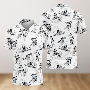 Disney Mickey Mouse Cruise Polo Shirt, Disneyland Cruise Mens Polo Shirt, Mickey Summer Vacation Shirt, Pixar Disney Family Gold Shirt