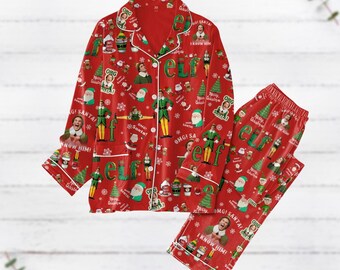 Christmas Elf Pajamas Set Elf Women Pajamas Elf Xmas Movie Gift Holiday Pajamas Movie Pajamas Family Matching Christmas Pajamas Etsy