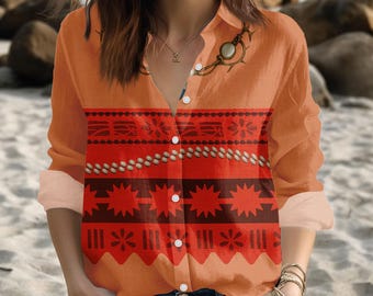 Disfraz de Moana para cosplay, blusa de Moana, camiseta de princesa Disney para mujer, disfraz de RunDisney Island, regalo de Disneybound para ella