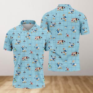 Donald Duck Polo Shirt, Disney Men&#39;s Polo Shirt, Donald Golf Shirt, Disneyland Shirt, Disneyworld Shirt, Magic Kingdom, Disney Trip