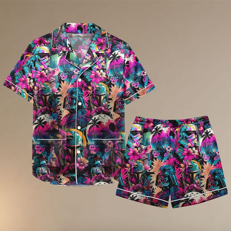 Star Wars Satin Pajamas Set, Women Pajamas, Darth Vader Boba Fett Stormtrooper Shorts Pajamas, Movie Bridesmaid Pajama, Disney Vacation