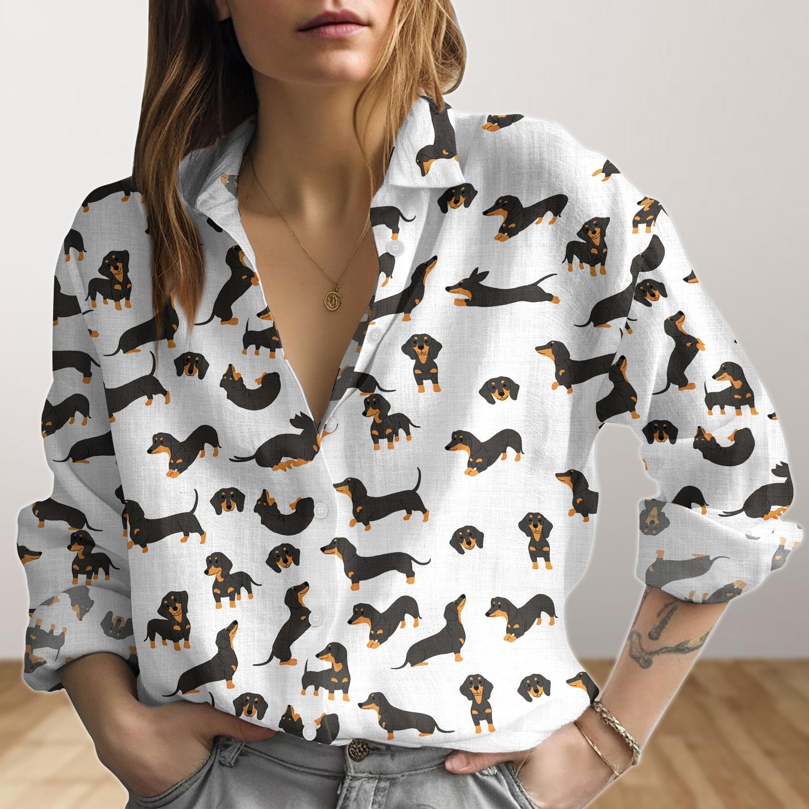 Dog Print Blouse - Etsy UK