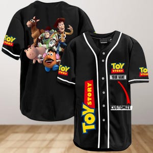 Custom Disney Toy Story Baseball Jersey, Sheriff Woody Buzz Lightyear Jersey Shirt, Disney Baseball Team Outfit, Toy Story Lover Gifts