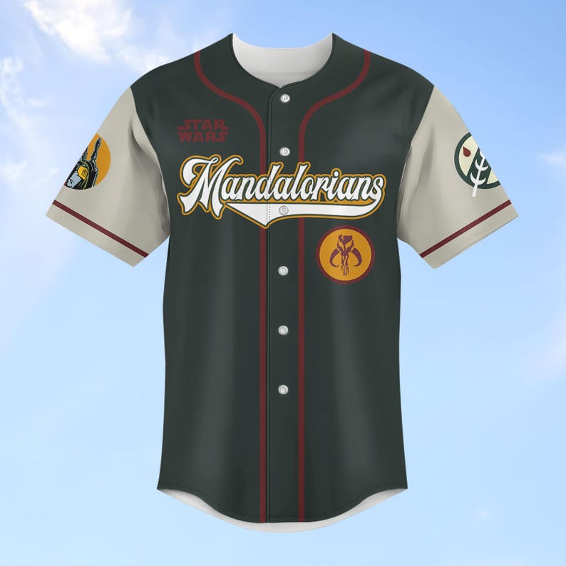 Mandalorians Baseball Jersey, Star Wars Baseball Shirt, Galaxy's Edge shirt, Custom Name Number Jersey, Family Birthday Gift Adult Kid