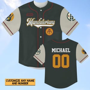 Mandalorians Baseball Jersey, Star Wars Baseball Shirt, Galaxy's Edge shirt, Custom Name Number Jersey, Family Birthday Gift Adult Kid