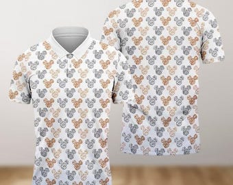 Polo con cara de Mickey Mouse de Disney, polo de golf de Mickey, polo para hombre de Mickey de Disneyland, polo de vacaciones de Disney, polo familiar de verano