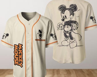 Spersonalizuj koszulkę baseballową Disney Mickey Mouse, spersonalizowaną koszulkę Disneyland, drużynę baseballową, prezent urodzinowy Myszki Miki dla fanów Disneya