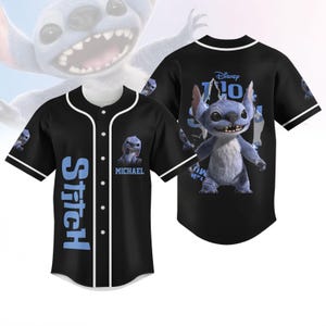 Camiseta de béisbol de Disney Stitch, camiseta personalizada de Lilo y Stitch, camiseta de béisbol de la película Disney World, camiseta de Disneyland, regalo para fans de Stitch 2025
