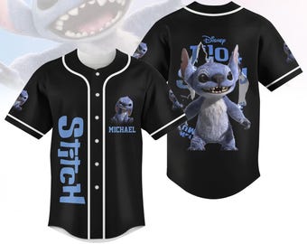 Disney Stitch Baseball Jersey, Custom Lilo And Stitch Shirt, Disney World Movie Baseball Shirt, Disneyland Shirt, Stitch 2025 Fan Gift