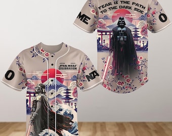 スターウォーズ ダースベイダー 野球ユニフォーム、ダースベイダー ジャパン 2025 スターウォーズ セレブレーション シャツ、ディズニー映画ギフト（彼と彼女）
