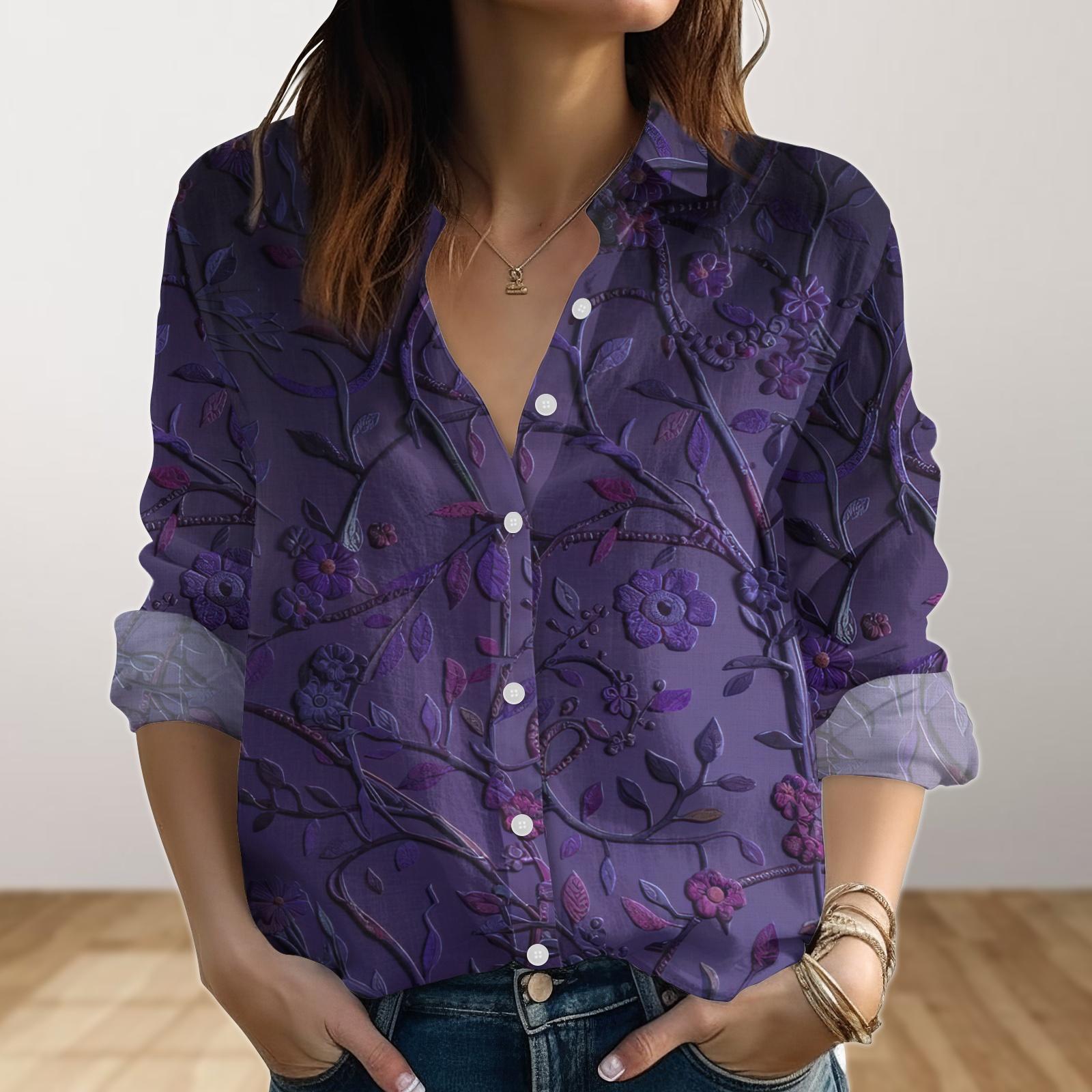 Purple Dress Shirt Women - Etsy