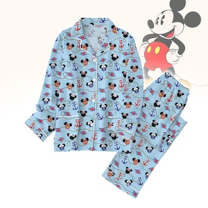 Mickey And Friends Cruise Pajamas Set, Women Pajamas, Mickey Cruise Shirt, Matching Family Pajamas, Disney Cruise Shirt, Gift For Her