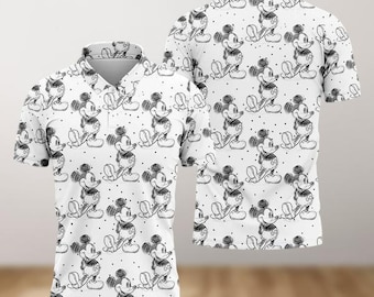Polo de Mickey Mouse de Disney, polo de golf de Mickey, polo de Mickey para hombre, camiseta de vacaciones de verano de Disneyland, camiseta familiar de Disneyworld