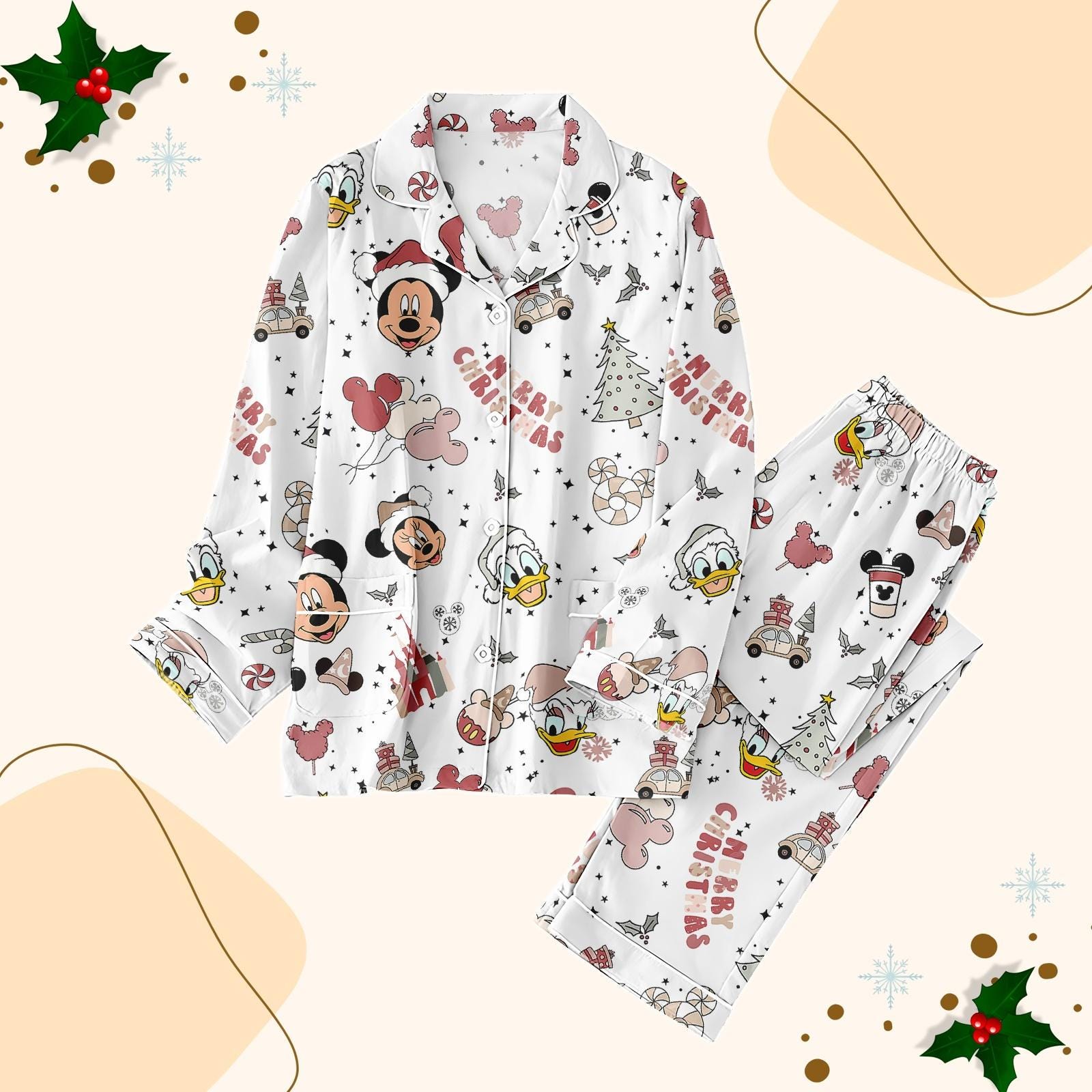 Discover Mickey And Friends Merry Christmas Pajamas, Disney Pajamas Set