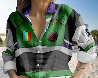Halloween Buzz Lightyear Shirt, Buzz Lightyear Costume Cosplay, Disney Toy Story Blouse Shirt, Movie Shirt, Women Blouse