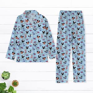 Mickey And Friends Cruise Pajamas Set, Women Pajamas, Mickey Cruise Shirt, Matching Family Pajamas, Disney Cruise Shirt, Gift For Her
