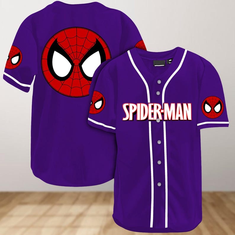 Spiderman Baseball Jersey Shirt, Superhero Jersey Shirt, Spider Baseball Shirt, Movie Shirt, Spider Man Shirt, Spiderman Lovers Gifts