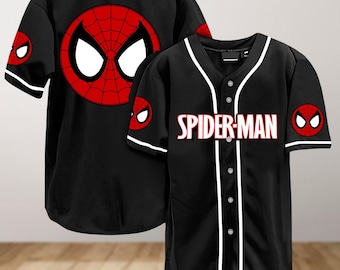 Koszulka baseballowa Spidermana, Koszulka z superbohaterem, Koszulka baseballowa Spidermana, Koszulka filmowa, Koszulka Spider-Mana, Prezenty dla miłośników Spidermana