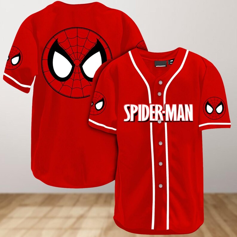 Spiderman Baseball Jersey Shirt, Superhero Jersey Shirt, Spider Baseball Shirt, Movie Shirt, Spider Man Shirt, Spiderman Lovers Gifts