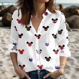 Spiderman Ears Women Shirt, Spider Gwen Ears Blouse Shirt, Iron Spiderman Ears Top, Spiderman Face Shirt, Spidey Amazing Friends Shirt