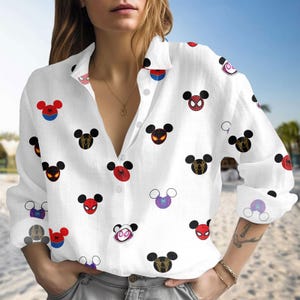 Spiderman Ears Women Shirt, Spider Gwen Ears Blouse Shirt, Iron Spiderman Ears Top, Spiderman Face Shirt, Spidey Amazing Friends Shirt