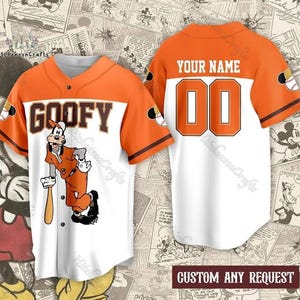 Custom Goofy Dog Baseball Jersey, Goofy Basketball Shirt, Cute Disney Character Jersey, Movie Cartoon Baseball Shirt, Gift For Her Him