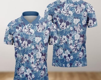 Polo de Mickey Mouse, camiseta de golf de Disney Mickey y sus amigos, camiseta de Disneyworld, camiseta de vacaciones de verano de dibujos animados, camiseta de Disneyland Hawái