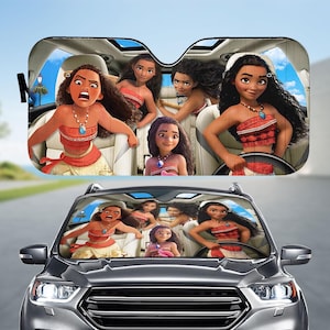 Moana Car Sun Shade, Disney Characters SunShade, Disney Movie Cartoon Car Shade, Disneyland Auto Sun Shade, Disneyworld Car Decoration