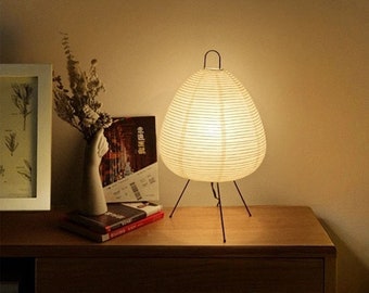 Traditional Japanese Mini Table Lamp - Rice Paper Table Lamp Wabi-Sabi